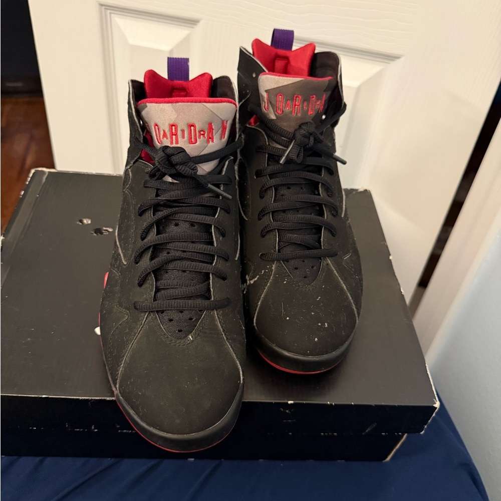 Jordan Black and Red High-Top Sneakers